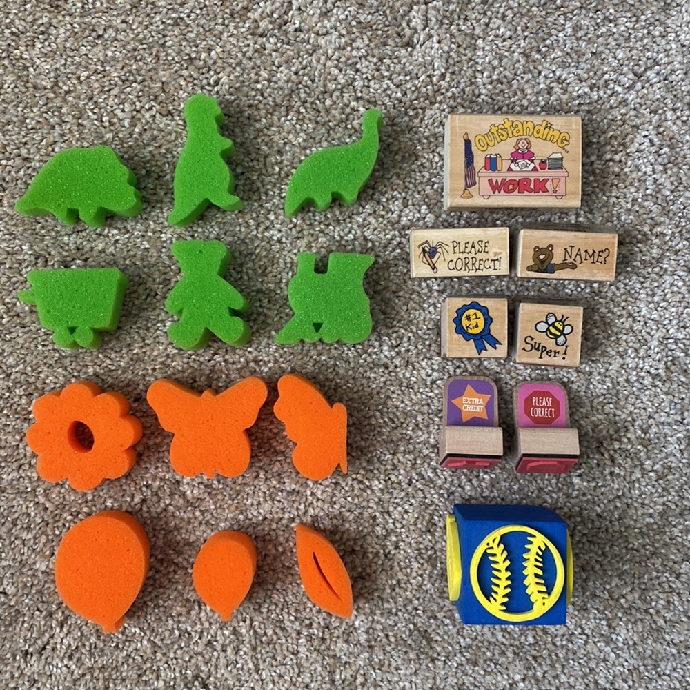 Sponge, Wooden, and Foam Stamps